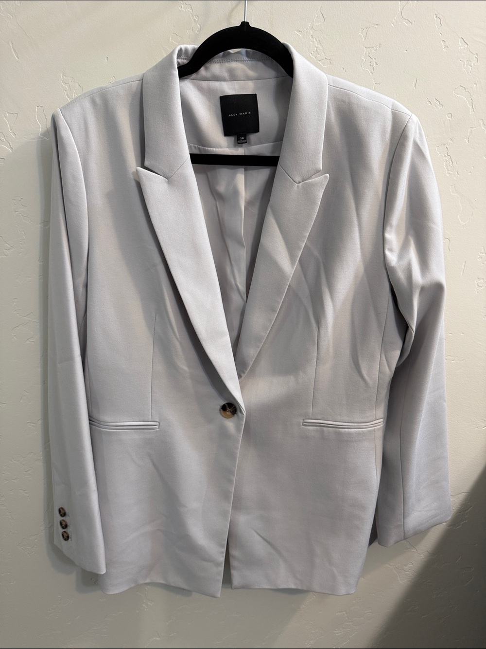 a new day Light Gray Single-Button Notch-Lapel Blazer